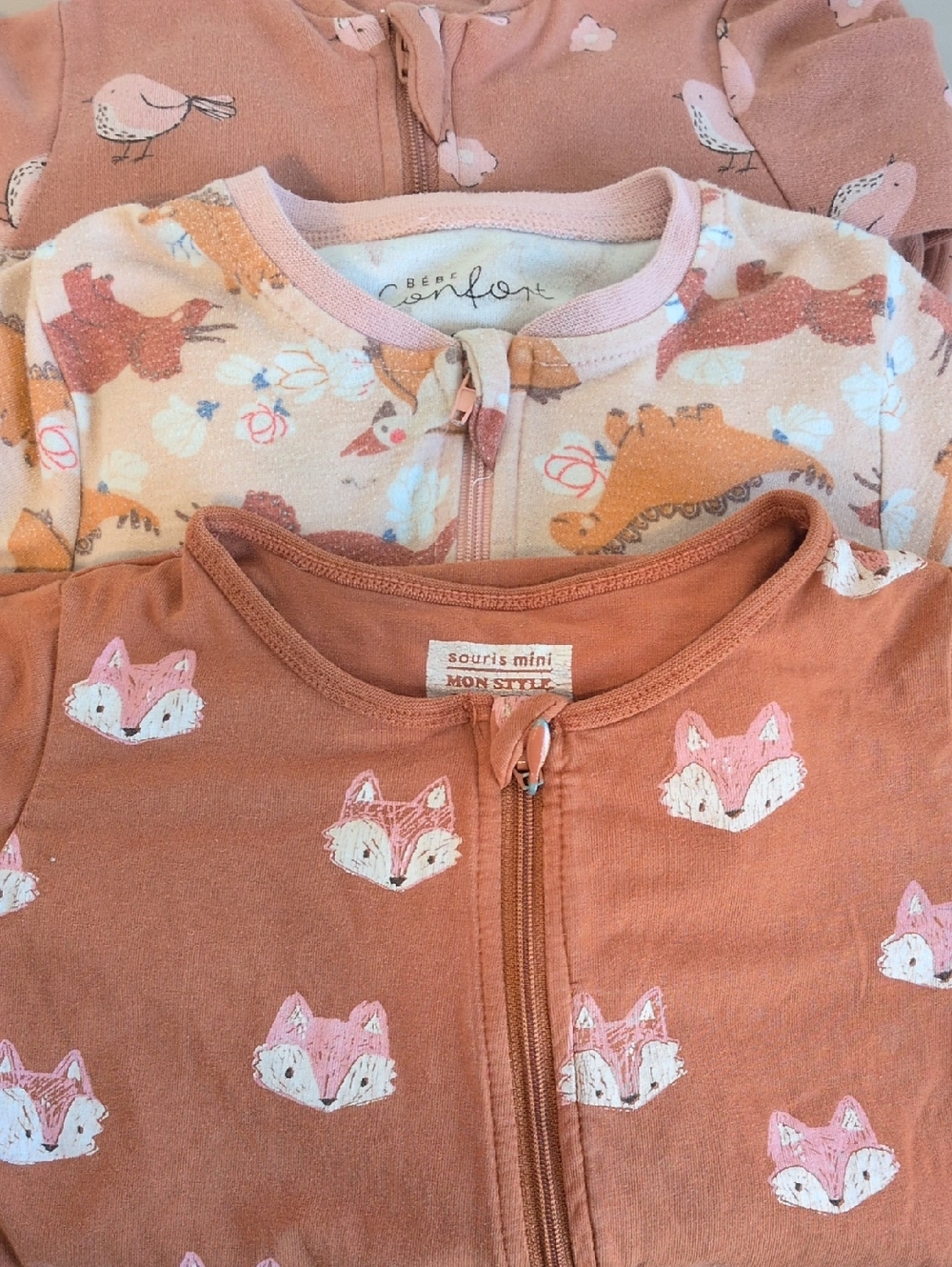 Souris Mini, Pekkle, Bébé Confort 18-24M. Onsie Sleeper Pajamas With Zippers